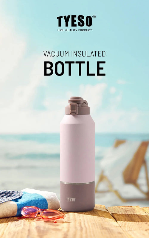 Tyeso Large Capacity Insulated Water Bottle Portable Travel Mug with